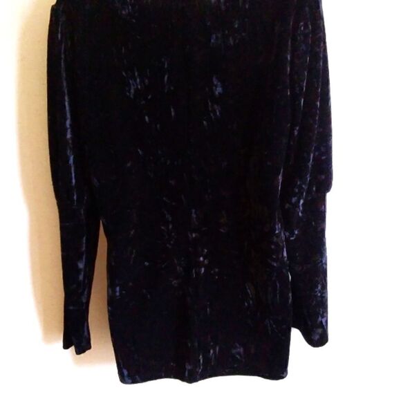 MOD X  Velvet TOP Beautiful Crushed  Long Balloon SLEEVES by MEDIUM - Picture 4 of 5